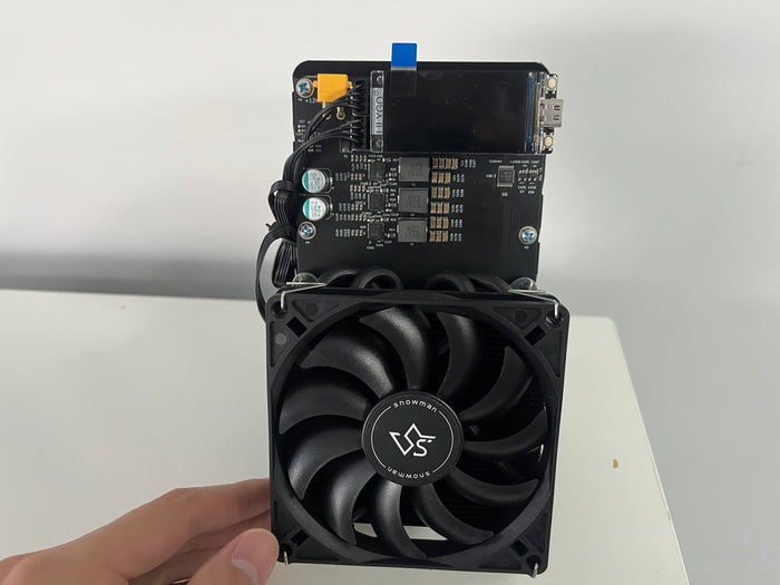BitNerdQaxe++ Rev6.1 Bitcoin Miner Latest 6TH/s SHA-256 BTC Low Power 100W Solo Miner with 12V 10A PSU for Cryptocurrency Mining
